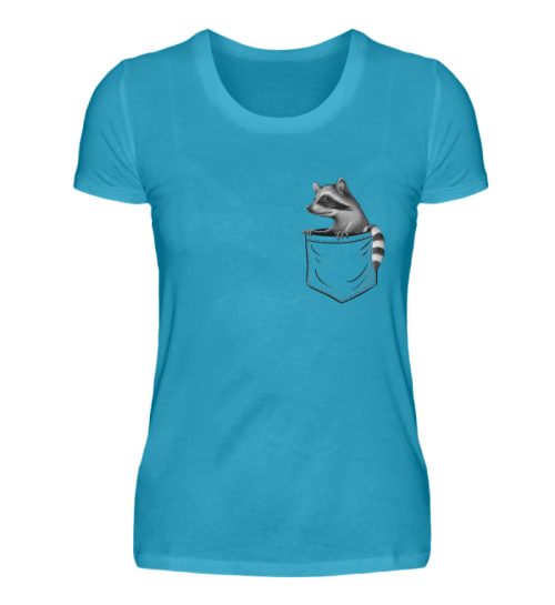 Lässiger Waschbär In Deiner Tasche - Damen Premiumshirt-3175