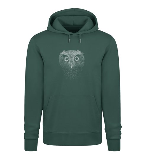 Eule Kritzelkunst Illustration - Unisex Premium Organic Hoodie 2.0 ST/ST-7112