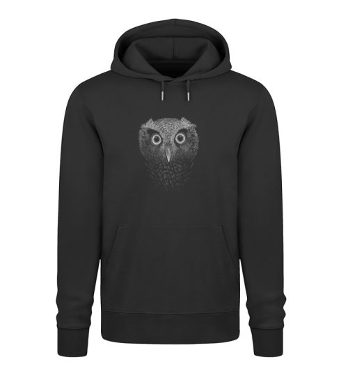 Eule Kritzelkunst Illustration - Unisex Premium Organic Hoodie 2.0 ST/ST-16