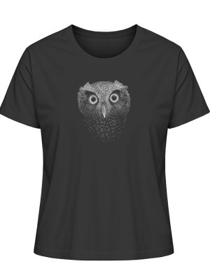 Eule Kritzelkunst Illustration - Damen Premium Organic T-Shirt 2.0 ST/ST-16