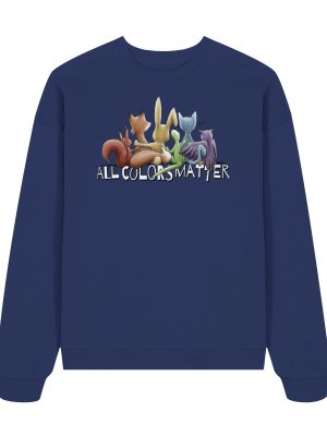 All Colors Matter! Regenbogen Tiere für Vielfalt - Organic Oversize Sweatshirt 2.0 ST/ST-6057
