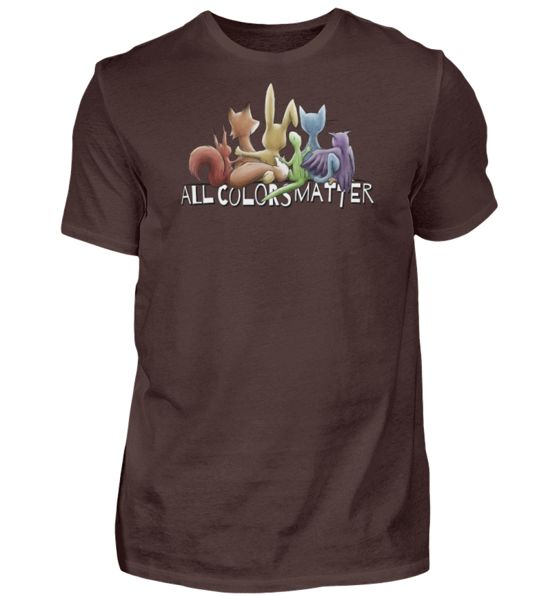 All Colors Matter! Regenbogen Tiere für Vielfalt - Herren Shirt-1074