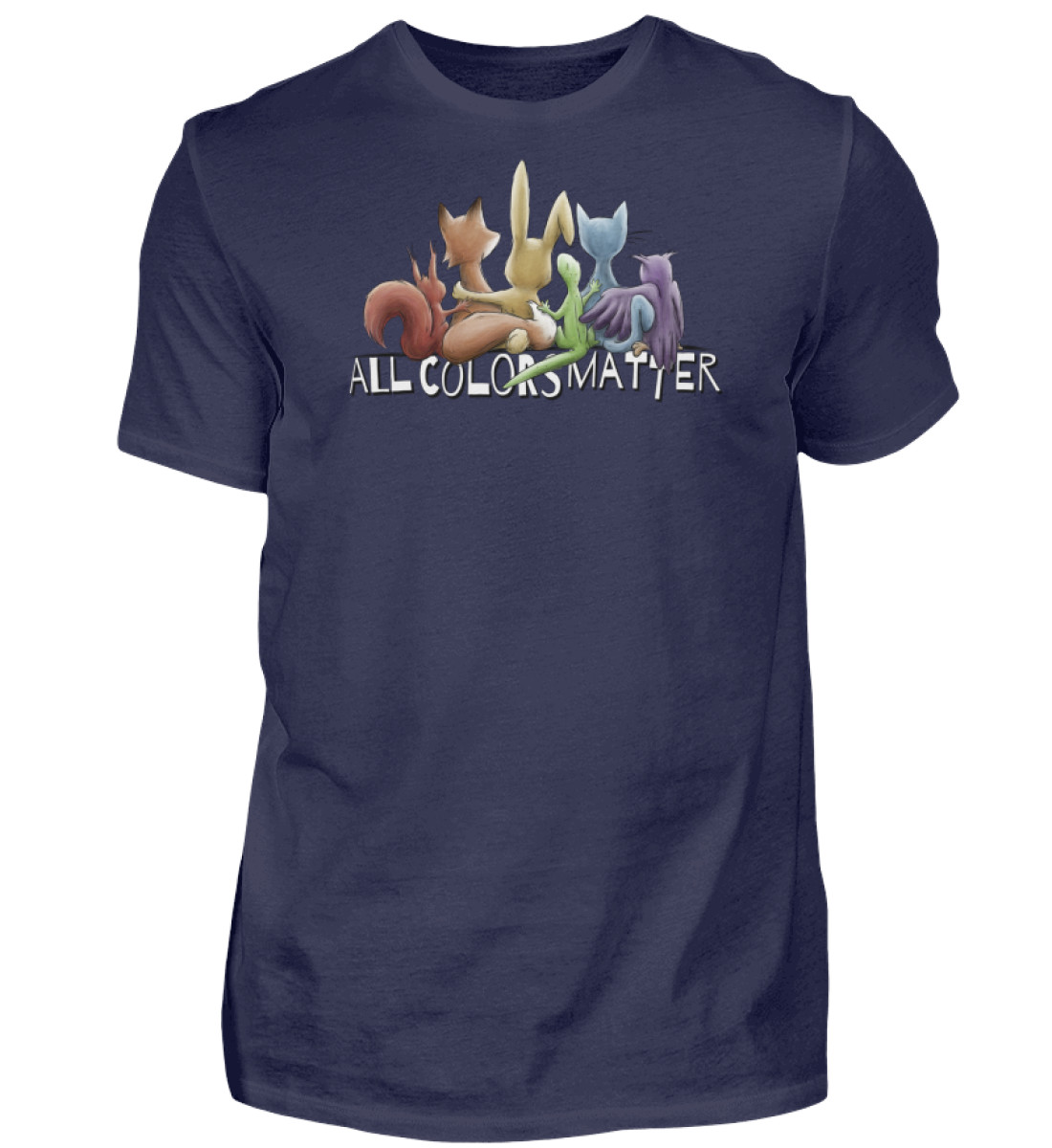 All Colors Matter! Regenbogen Tiere für Vielfalt - Herren Shirt-198
