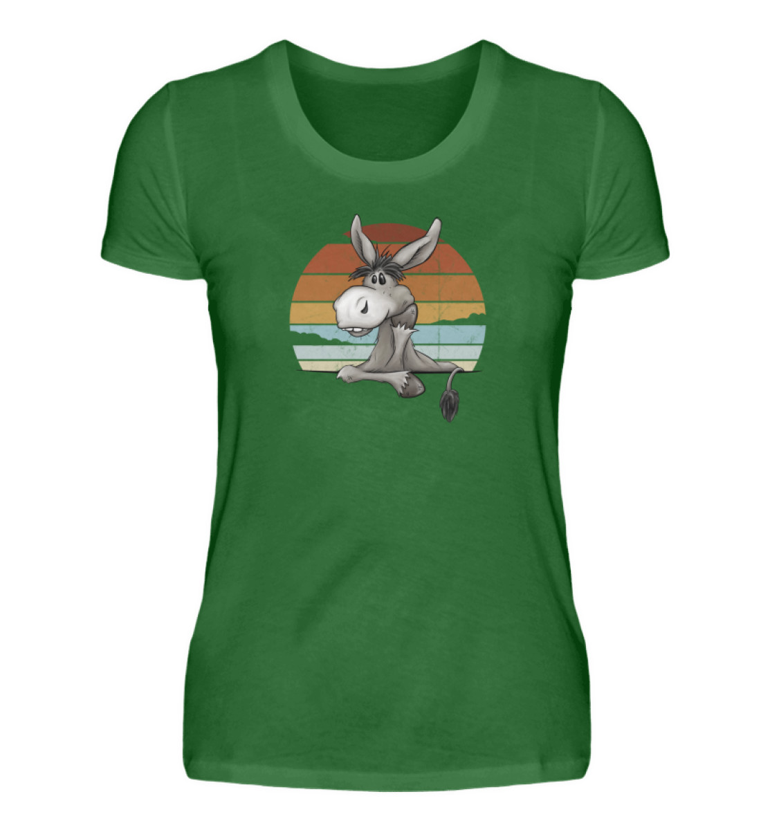 Lässiges Maultier Retro Esel - Damen Premiumshirt-30