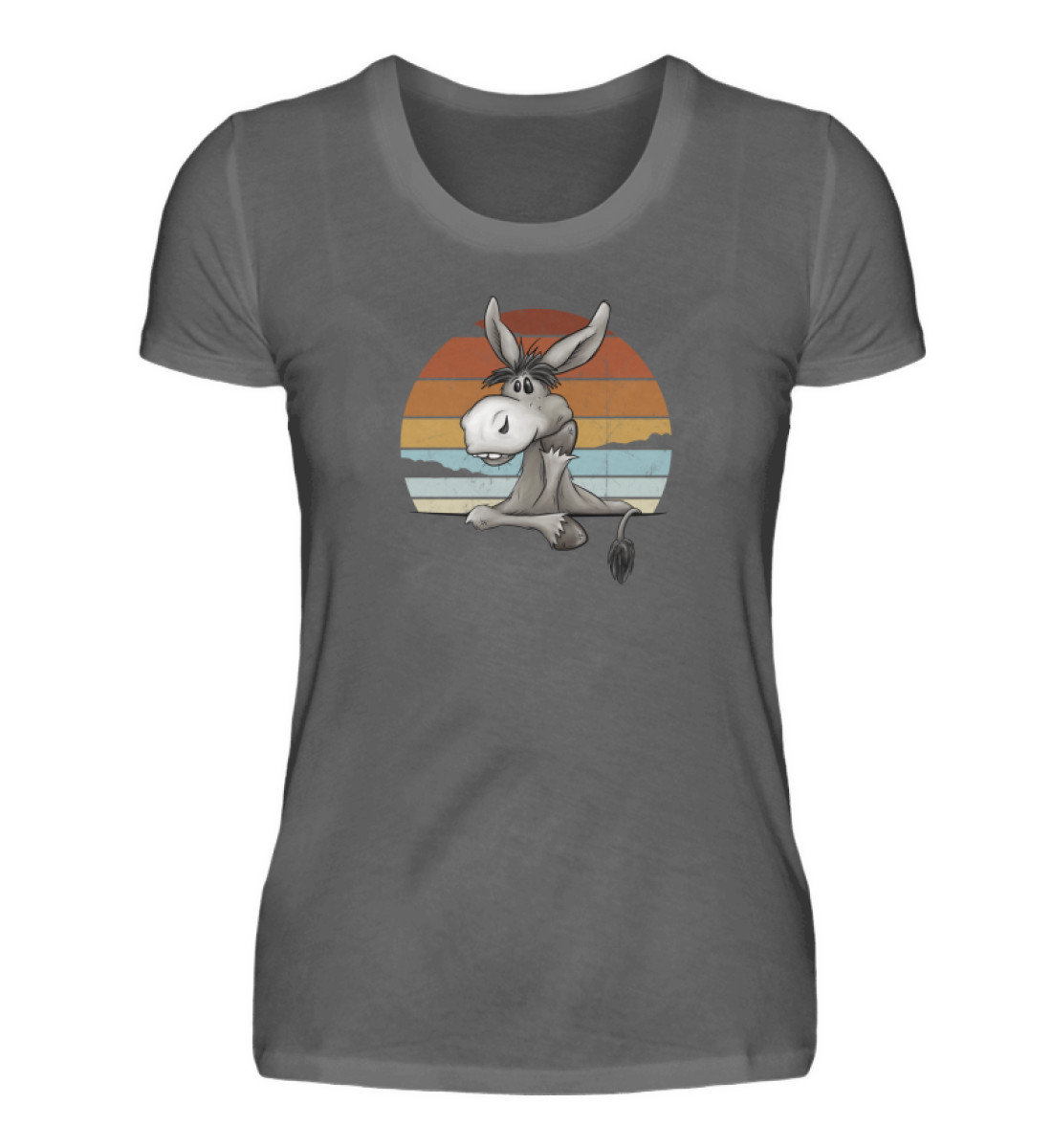 Lässiges Maultier Retro Esel - Damen Premiumshirt-627