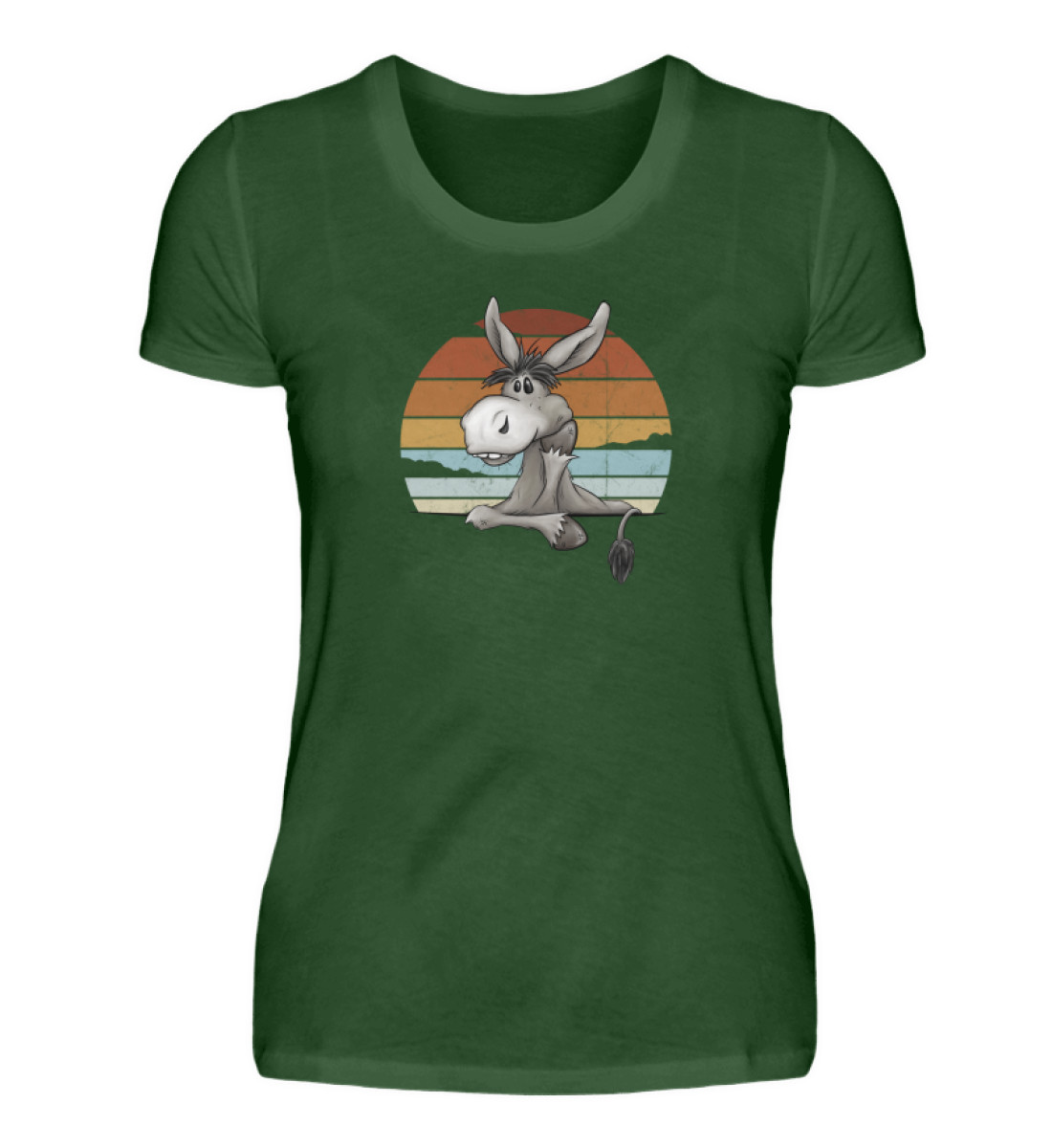 Lässiges Maultier Retro Esel - Damen Premiumshirt-2936