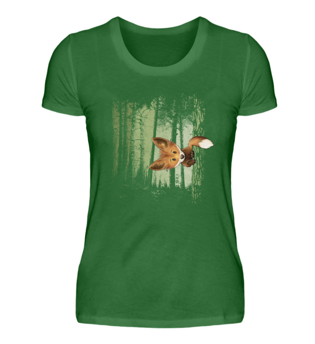 Fuchs im Zwielicht-Wald - Damen Premiumshirt – Bild 2